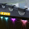 4PCS LED Solar Fence Lights Floor Decking for Outdoor Garden Path Warm White/RGB