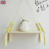 Wall Hanging Wooden Shelf Rope Swing Shelves Storage Baby Kids Bedroom Decor UK