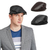 Mens Boys Flat Beret Faux Leather Driving Cabbie Hat Caps Hat Country Peaky Golf