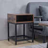 Rustic Brown End Table Industrial Sofa Table Side Table Coffee Laptop Table Desk