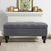 Linen Fabric Ottoman Bench Stool for Bed-End Hallway Sofa Side Window Chair