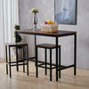 Kitchen Dining Set Steel 2/4Chairs+Tables Wood Seat Retro France Bistro Bar Cafe