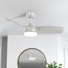 Modern Ceiling Fan Dimmable Led Lighting Fan Reversible Blades w/ Remote Control