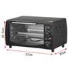 12L Mini Oven with Adjustable Temperature Timer Toaster Pizza Bread Cooker 800W