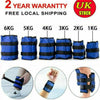 1-6KG Ankle Weights Adjustable Leg Wrist Strap Running Training Fitness Gym UK