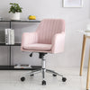 Office Chair Swivel Velvet Padded Seat Home Computer Desk Armchair Adjustable UK