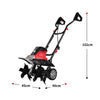 1500W Electric Tiller Garden Soil Cultivator Rotavator W/ Sharp 6 Tiller Blades