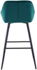 Bar stools Set of 2 Velvet Fabric Upholstered Seat with Backrest & Legs