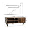 Retro TV Unit Stand TV Cabinet Industrial Style Metal Feet w/ Storage Cube MDF