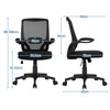 Fabric Mesh Office Chair Executive Adjustable Swivel Desk Chair Large Seat Chair