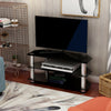 TV Stand Table Glass 100cm for 32" 40“ 55‘’ 3D LED LCD width Plasma Slim Black