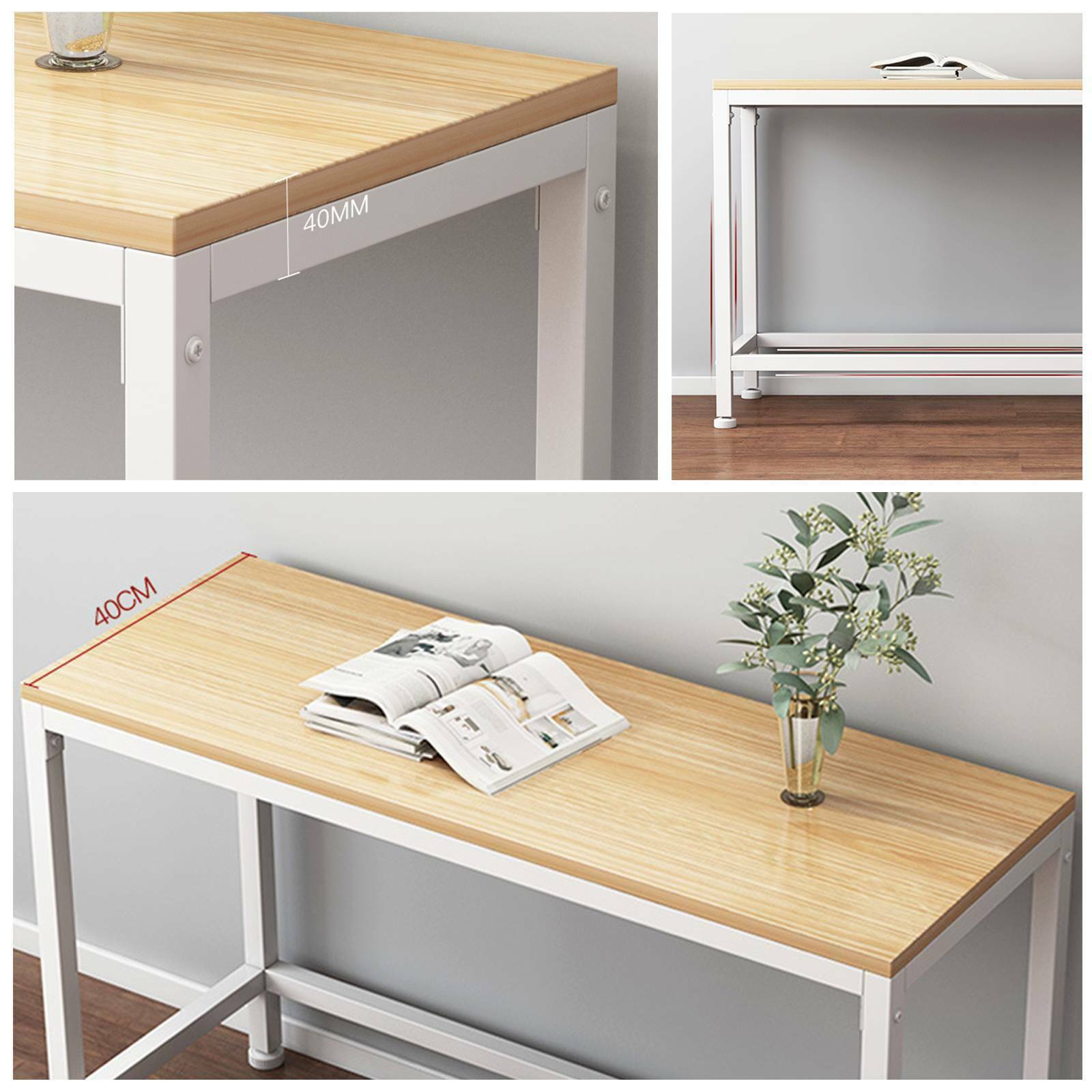 End Table Shelf Console Table Side Storage Wooden Hall Desk Living Room Hallway