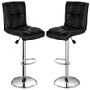 Set Of 2 Faux Leather Swivel Breakfast Bar Stool Kitchen Chairs Chrome Gas Lift