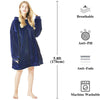 UK-Hoodie Blanket Oversized Ultra Plush Comfy Sherpa Giant Big Hooded Sweatshirt