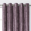 Crushed Velvet Lined Eyelet Ring Top Curtains (Pair of) Ready Made