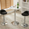 2* Bar Stool Faux Leather 360 Swivel Metal Lift Foot Kitchen Breakfast Chair New
