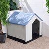 Large Plastic Dog Kennel Hutch Pet House Shelter With Metal Door Indoor Outdoor