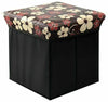 NEW OTTOMAN FOLDING STORAGE BOX SEAT CHEST FOOT STOOL POUFFE SEAT STORAGE SEAT