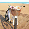 Vintage Lady Kids Rattan Wicker Basket Bike Bicycle Handlebar Leather Straps S/M