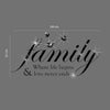 Walplus Wall Sticker Decal Family Quote with Swarovski Crystals Home Decorations