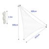 Outdoor Shade Sail Patio Suncreen Awning Garden Sun Canopy UV Protected w/ Rope