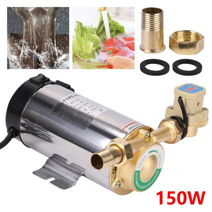 150W Water Booster Mains Pressure Shower Pump Electric Home Boost Domestic