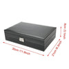 8Slot Leather Watch Storage Case Jewelry Display Box Holder Organizer +Mirror