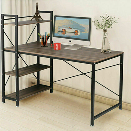 Corner Computer Desk Home Office Laptop PC Table Gaming Desk Workstation Shelves