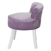 Velvet Upholstered Vanity Chair Dressing Table Stool Button Back Bedroom Ottoman