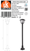 Traditional Black IP54 Outdoor Garden Bollard Light Lamp Post