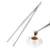 30cm Silver Stainless Steel Long Food Tongs Straight Tweezers Kitchen Tool BBQ