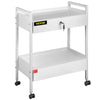 Trolley Cart Dental Lab Trolley Steel Mobile Rolling Serving Cart 2 Tiers