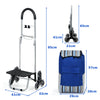 2 IN 1 35L Folding Shopping Trolley Truck Grocery Luggage Carrier Bag 2 Wheels