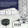 Modern USB Crystal Table Lamp Bedside Light Lighting Home Bedroom Decor (Without bulb)