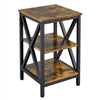 Bedside Table 3 Tier End Table Nightstand Storage Shelf for for Living Room/Bar