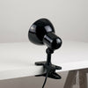 Contemporary Desk Lamp Clip On Spotlight Table Gloss Black Finish Metal Lamp