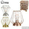 Battery Operated LED Desk Lamp Industrial Retro LightUp Bedside Lantern Home Han