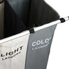 Large 3 Section Laundry Washing Clothes Bag Hamper Sorter Folding Organiser Rack