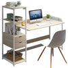 Wood Computer Desk Laptop PC Table Home Office Study Simple Workstation Shelves