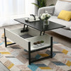 Coffee Table Side Desk Foldable Living Room Lift Up Hidden Storage Bottom Shelf