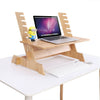 Bamboo Computer Desk Monitor Riser Stand Steady Up Laptop Workstation Converter
