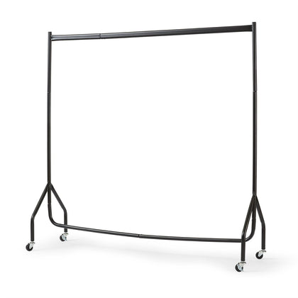 Heavy Duty 5ft Clothes Rail Hanging Garment Rail Black Display Rack Stand