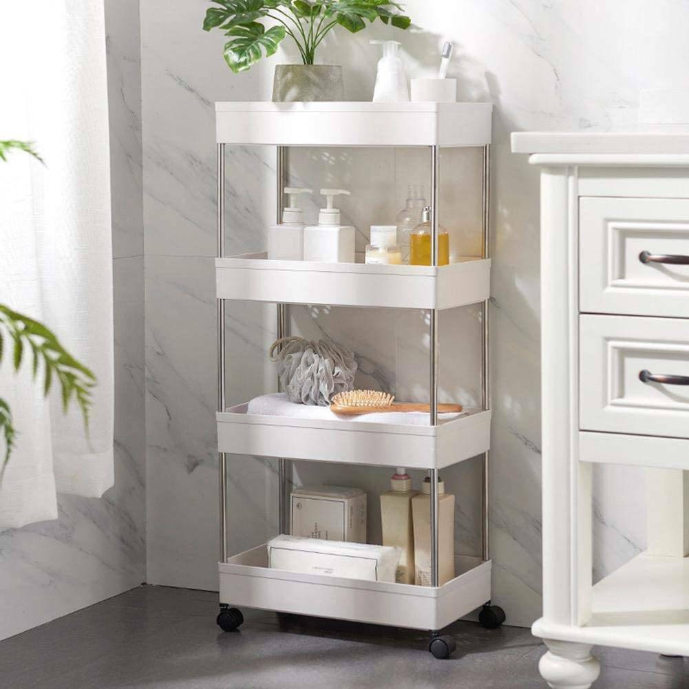 Slim Slide Out Kitchen Trolley Rack Holder Storage Shelf Organiser Mobile Stand