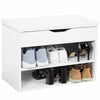 Shoe Rack Wooden Storage Bench Ottoman Shoes Cabinet Padded Seater with Cushion