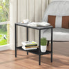 Industrial Tall Metal Coffee Table Grey Living Room Sofa Side Table 65x29x59cm