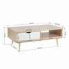 TV Stand Media Unit Cabinet Coffee Table w/ Drawers Storage Wood Legs 120cm Room