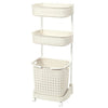 Large Laundry Cart Basket Washing Clothes Storage Shelf Bathroom Organiser Rack