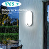 14W MOTION PIR Sensor Light Flush Wall Mounted Oval Bulkhead Light 6500K Outdoor
