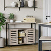 Large Wooden Sideboard Cabinet Industrial Cupboard Buffet Slim Grey Storage Unit
