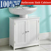 New Bathroom Sink Cabinet Under Basin Unit Cupboard Storage Furniture White/Grey
